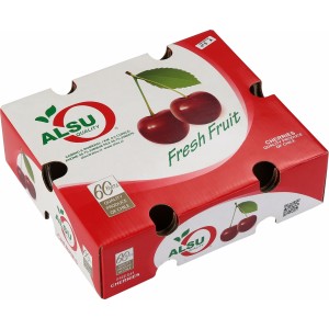 Top and bottom cardboard boxes for cherries