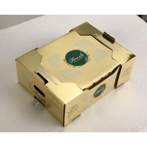 Opening carton boxes with a cover for grapes