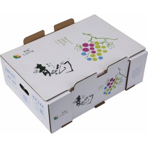 Opening cardboard boxes with a cover for grapes